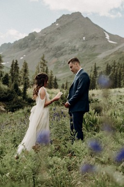 Wildflower wedding in Ouray