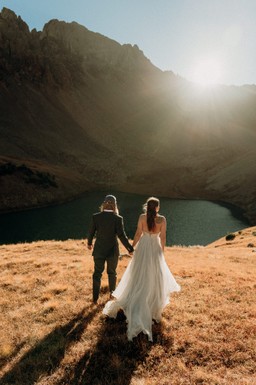 blue lakes trail hiking elopement