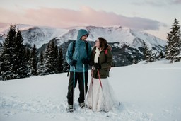 snowshoeing elopement in colorado